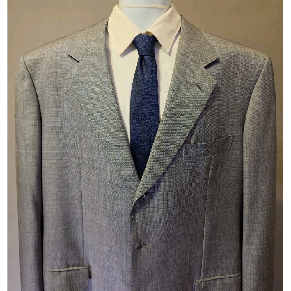 Brioni Neiman Marcus Blazer Mens 46L Wool Silk Gray Made Italy Sport Coat
